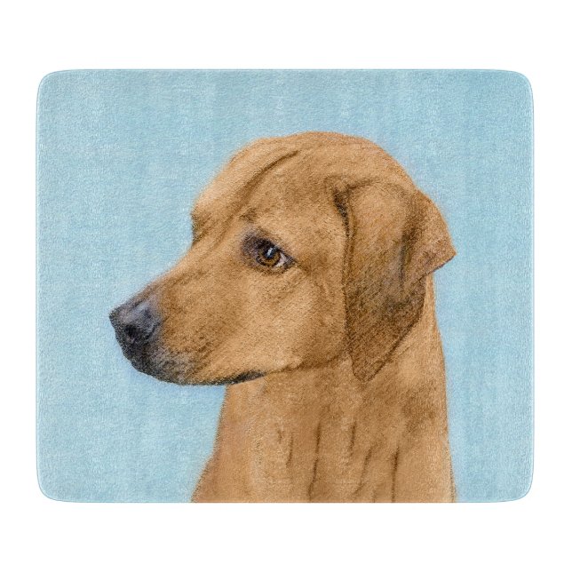 Rhodesian Ridgeback Painting - Original Dog Art Schneidebrett (Vorderseite)