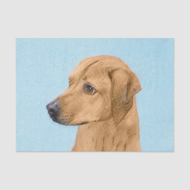 Rhodesian Ridgeback Painting - Original Dog Art Seidenpapier (Vorderseite)