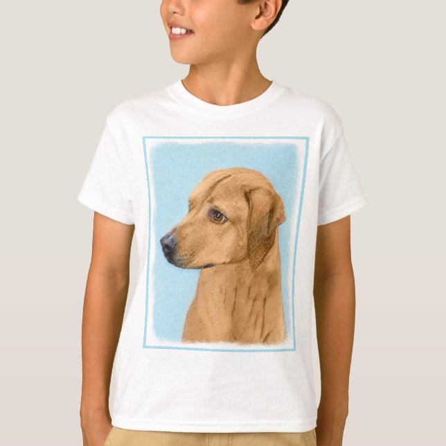Rhodesian Ridgeback Painting - Original Dog Art T-Shirt (Vorderseite)