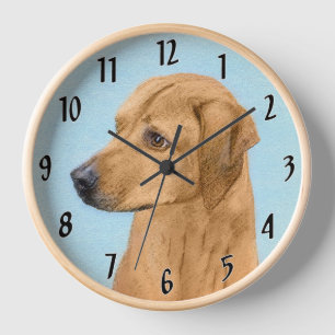 Rhodesian Ridgeback Painting - Original Dog Art Uhr