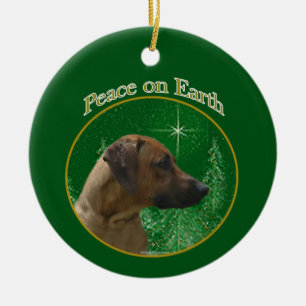 Rhodesian Ridgeback Peace Keramik Ornament
