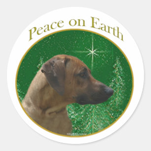 Rhodesian Ridgeback Peace Runder Aufkleber