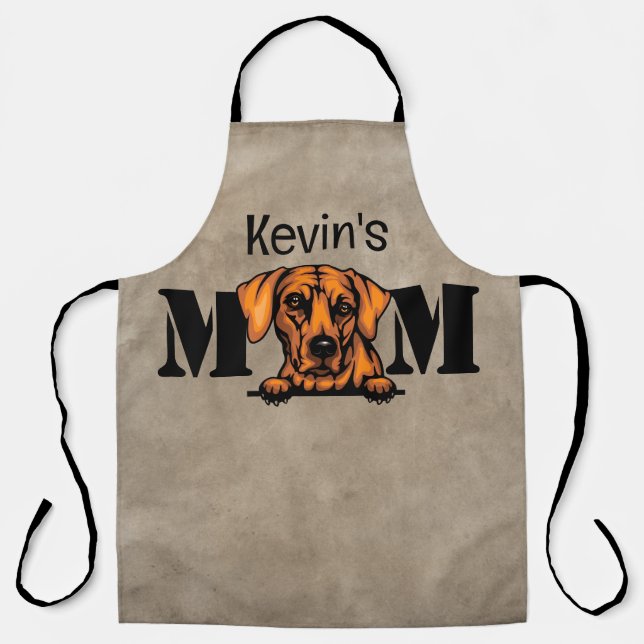 Rhodesian Ridgeback Personalisierte Mama Schürze (Vorderseite)