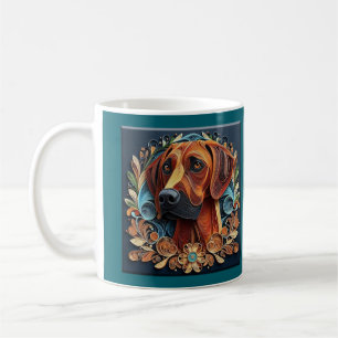 Rhodesian Ridgeback Quilling-Stil-Kunsttasse Kaffeetasse