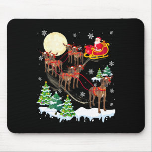 Rhodesian Ridgeback Rentier Christmas Dog Riding Mousepad