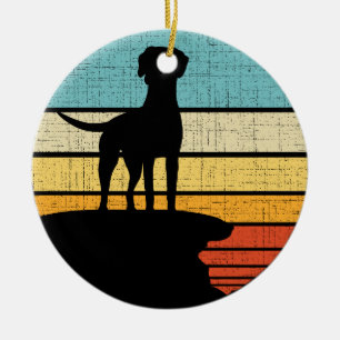 Rhodesian Ridgeback Retro Vintage 60er 70er Jahre Keramik Ornament