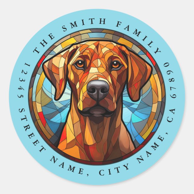 Rhodesian Ridgeback Round Stickers (Vorderseite)