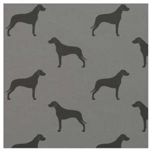 Rhodesian Ridgeback Silhouette-Muster Stoff
