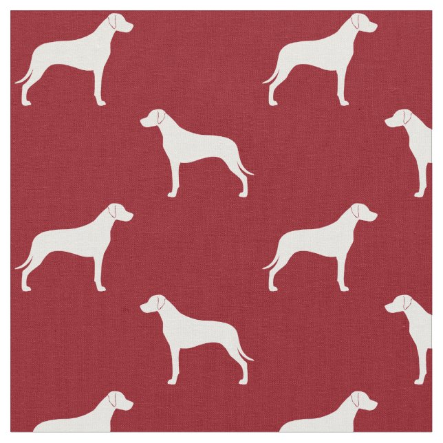 Rhodesian Ridgeback Silhouette-Muster Stoff (Nahaufnahme)