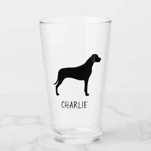 Rhodesian Ridgeback Silhouette Ridgie Dog Custom Glas