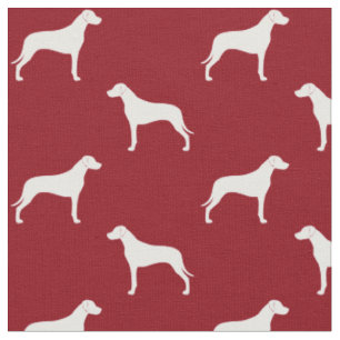 Rhodesian-Ridgeback-Silhouetten-Muster Stoff