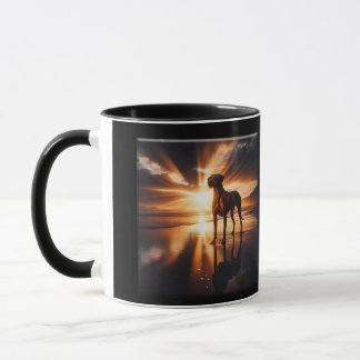 Rhodesian Ridgeback Sonnenuntergangsstrand Majestä Tasse