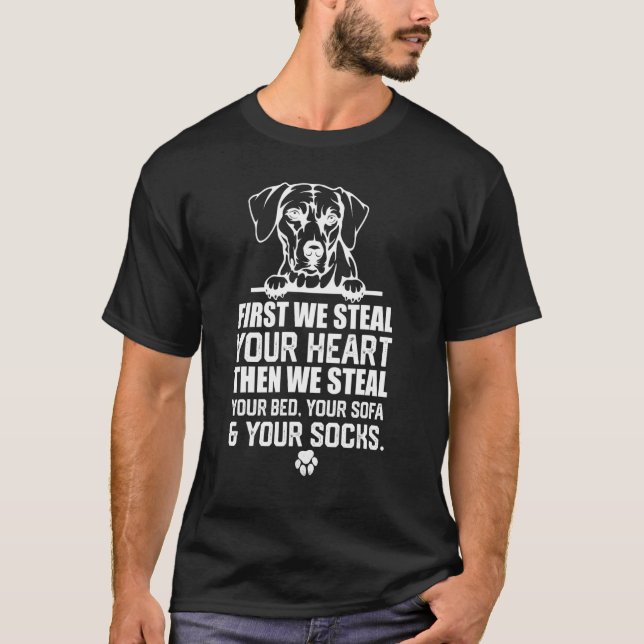 Rhodesian Ridgeback Steal Your Heart Steal Your Be T-Shirt (Vorderseite)