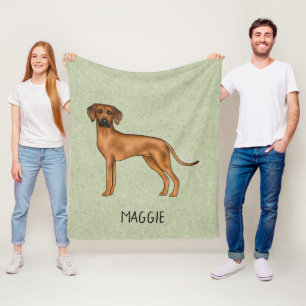 Rhodesian Ridgeback Süßer Brauner Hund Mit Namen G Fleecedecke