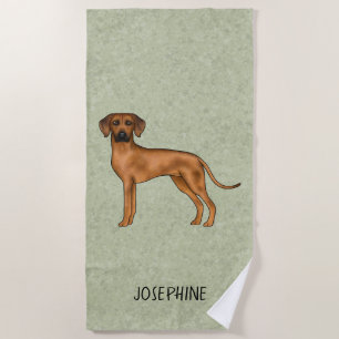 Rhodesian Ridgeback Süßer Brauner Löwen Hund Mit N Strandtuch