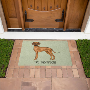 Rhodesian Ridgeback Süßer Brauner Löwen Hund Mit T Fußmatte