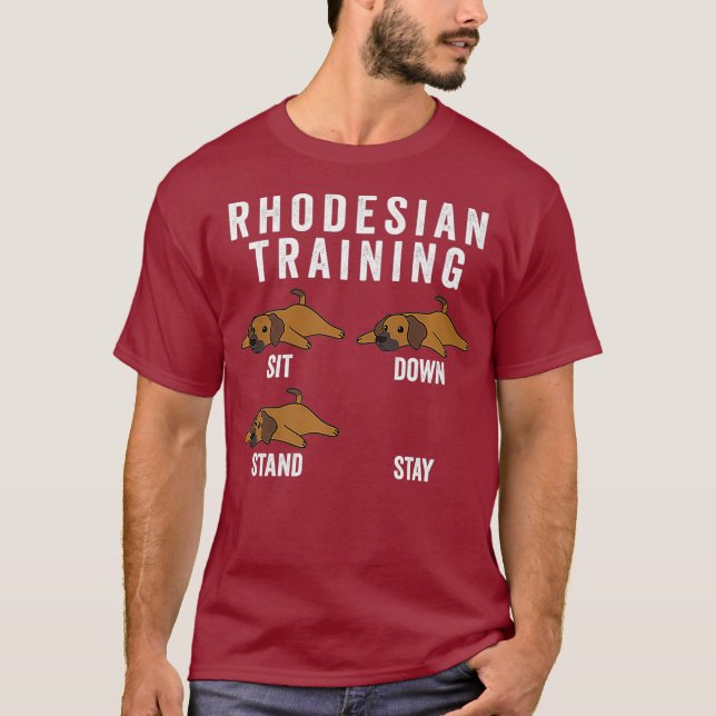 Rhodesian Ridgeback Training Dog Premium T-Shirt (Vorderseite)
