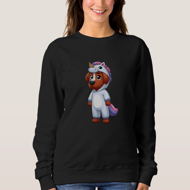 Rhodesian Ridgeback Unicorn Dog Funny Mythological Sweatshirt (Vorderseite)