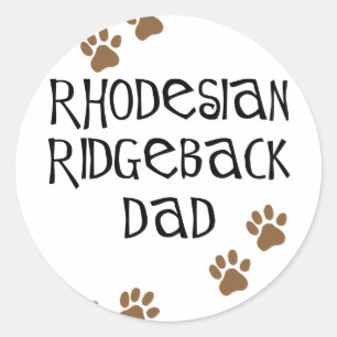 Rhodesian Ridgeback Vater Runder Aufkleber