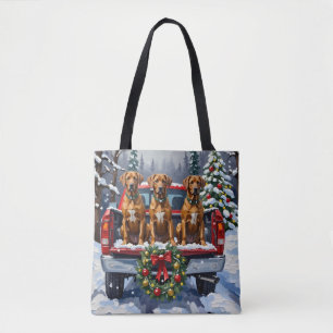 Rhodesian Ridgeback Weihnachten Rotes Lastwagen Fe