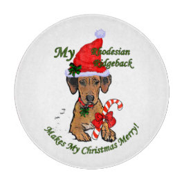 Rhodesian Ridgeback Weihnachten Schneidebrett