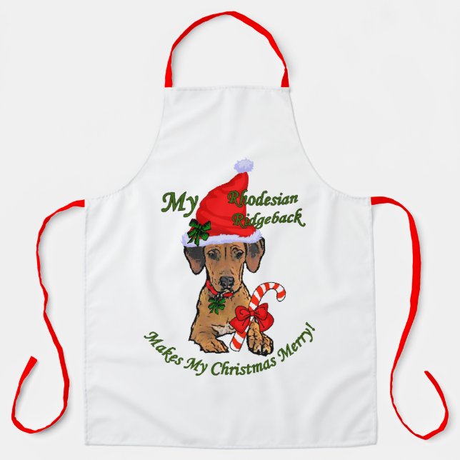 Rhodesian Ridgeback Weihnachten Schürze (Vorderseite)