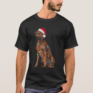 Rhodesian Ridgeback Weihnachtsbeleuchtung Xmas Hun T-Shirt
