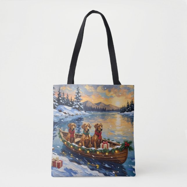 Rhodesian Ridgeback Weihnachtsboot Urlaub (Vorderseite)