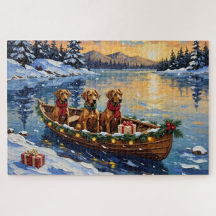 Rhodesian Ridgeback Weihnachtsboot Urlaub Puzzle
