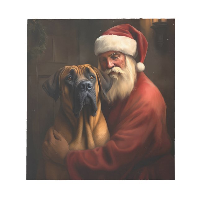 Rhodesian Ridgeback Weihnachtsfeiertag Notizblock (Vorderseite)