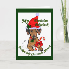 Rhodesian Ridgeback Weihnachtsgeschenke Feiertagskarte