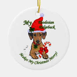 Rhodesian Ridgeback Weihnachtsgeschenke Ornament