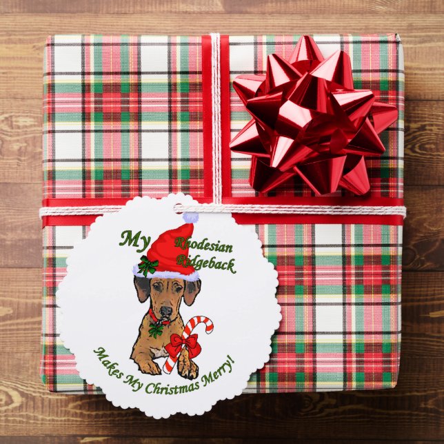 Rhodesian Ridgeback Weihnachtsgeschenke Ornament Karte (Insitu (Geschenk))