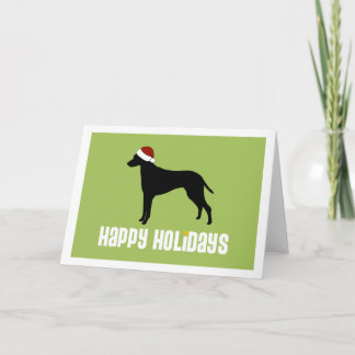Rhodesian Ridgeback Weihnachtsmannmütze Feiertagskarte