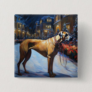 Rhodesian Ridgeback Weihnachtssaison Button