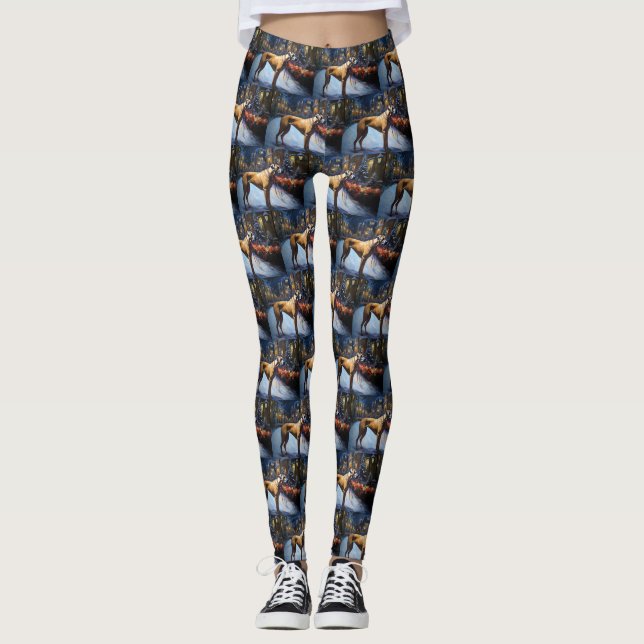 Rhodesian Ridgeback Weihnachtssaison Leggings (Vorderseite)