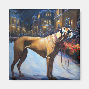 Rhodesian Ridgeback Weihnachtssaison Magnet
