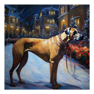 Rhodesian Ridgeback Weihnachtssaison Poster
