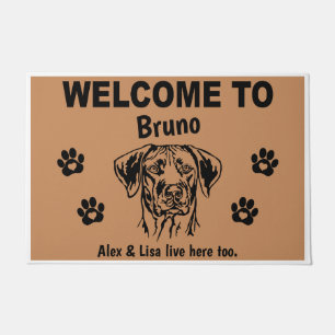 Rhodesian Ridgeback Welcome Personalized Custom  Fußmatte