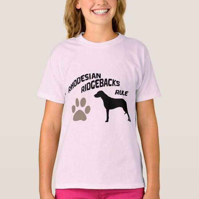 Rhodesian Ridgebacks Rule T-Shirt (Vorderseite)