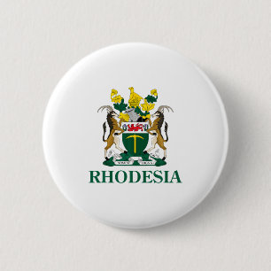 Rhodesien Wappen Simbabwe Lustig Südafrika Button