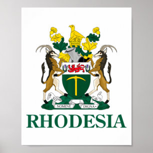 Rhodesien Wappen Simbabwe Lustig Südafrika  Poster