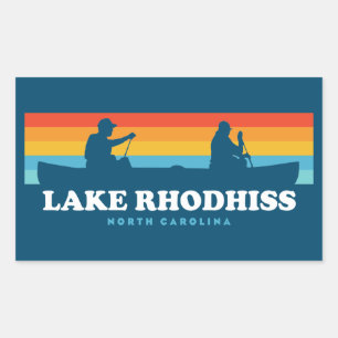Rhodhiss North Carolina Canoe Rechteckiger Aufkleber