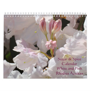 Rhodies Azaleas Kalender Zucker & Gewürz Rosa Weiß