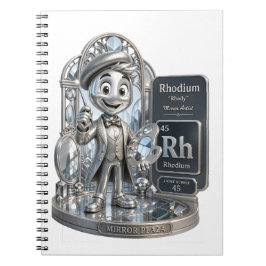 Rhodium-Charakter aus dem ATOMIVRA™ Notizblock