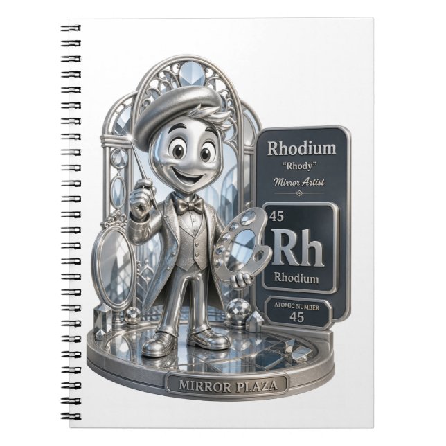 Rhodium-Charakter aus dem ATOMIVRA™ Notizblock (Vorderseite)