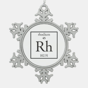 Rhodium Schneeflocken Zinn-Ornament