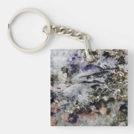 Rhodochrosite Pyrite Fluorit Tourmaline Schlüsselanhänger