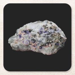 Rhodochrosite Pyrite Fluorit Tourmaline Untersetze Rechteckiger Pappuntersetzer