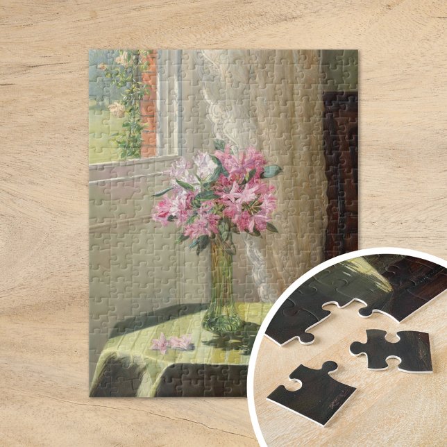 Rhododendren durch ein Fenster | Jessica Hayllar Puzzle (Von Creator hochgeladen)